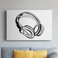 Headphones Sketch - Canvas Art Print