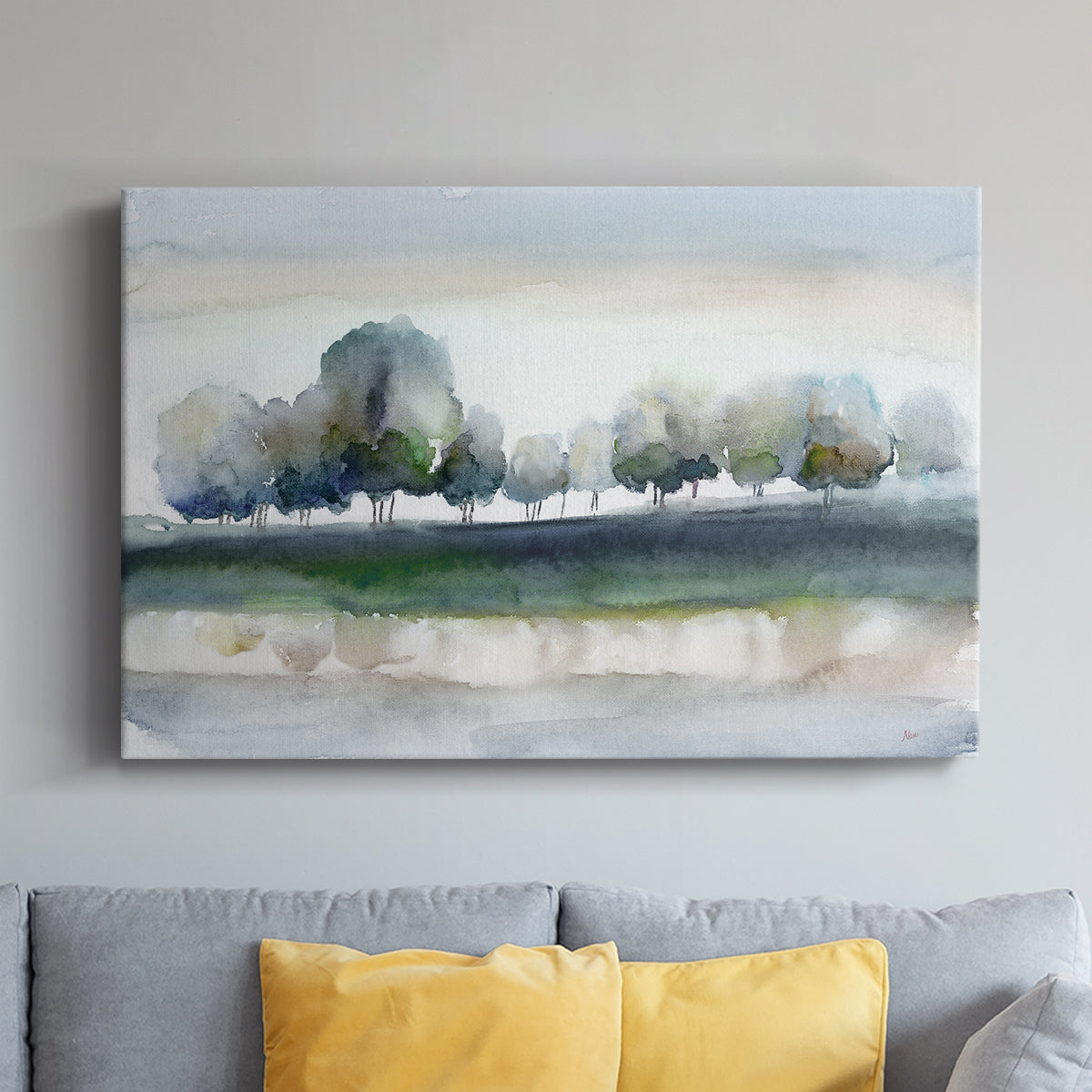 Warm Meadowline Indigo - Canvas Art Print