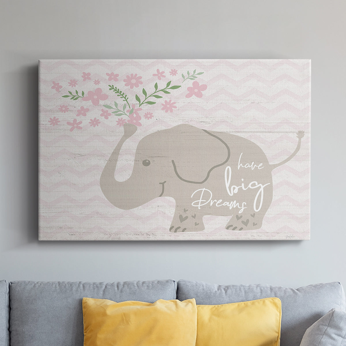 Floral Elephant - Canvas Art Print