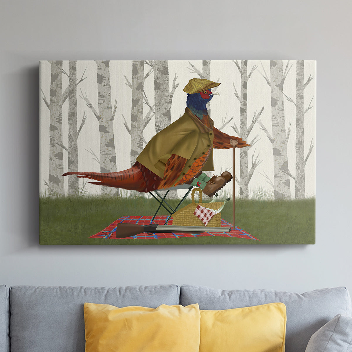Pheasant Shooting Party 4 - Canvas Art Print