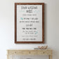 Stay Safe Rules - Premium Canvas Framed in Barnwood - Ready to Hang