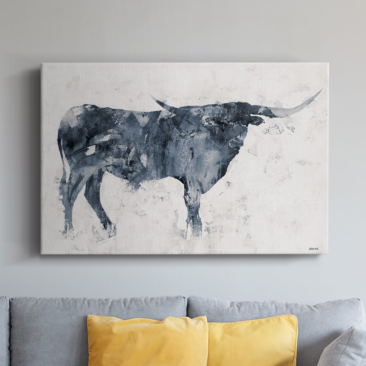 Long Horn - Canvas Art Print