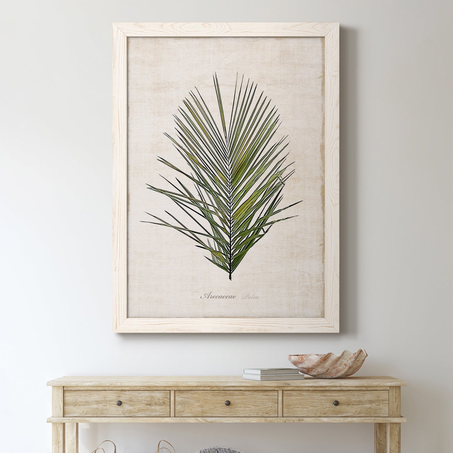 Palm Botanical I - Premium Canvas Framed in Barnwood - Ready to Hang