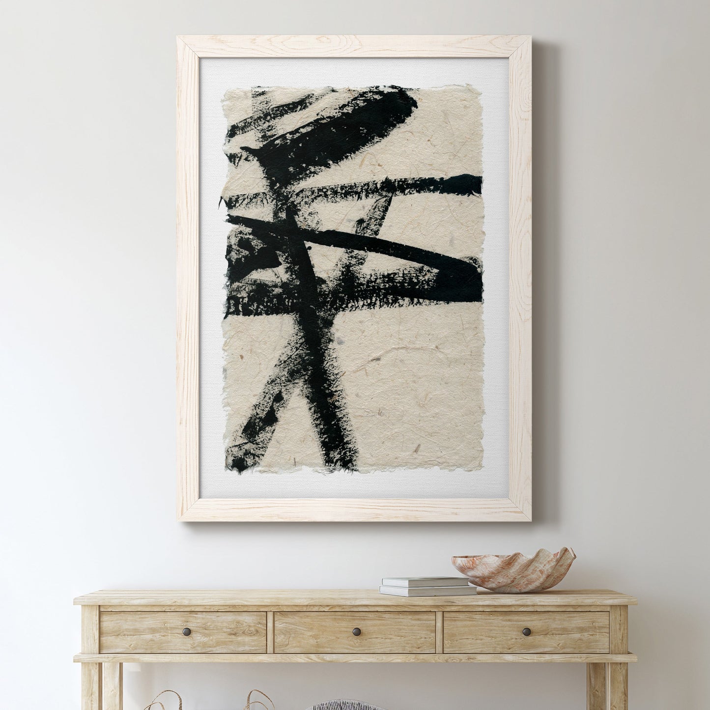 Lines Crossed III - Premium Canvas Framed in Barnwood - Ready to Hang