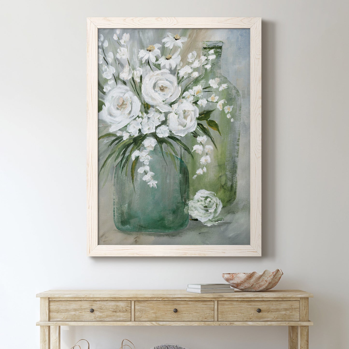 Rosey Afternoon - Premium Canvas Framed in Barnwood - Ready to Hang