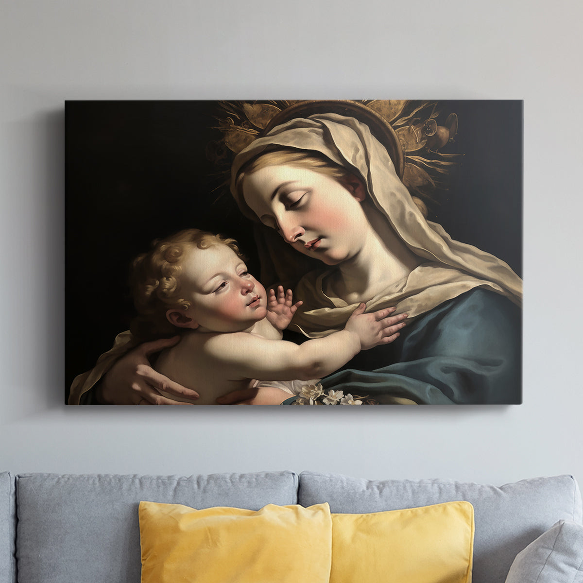 Madonna and Child LXXIII - Canvas Art Print