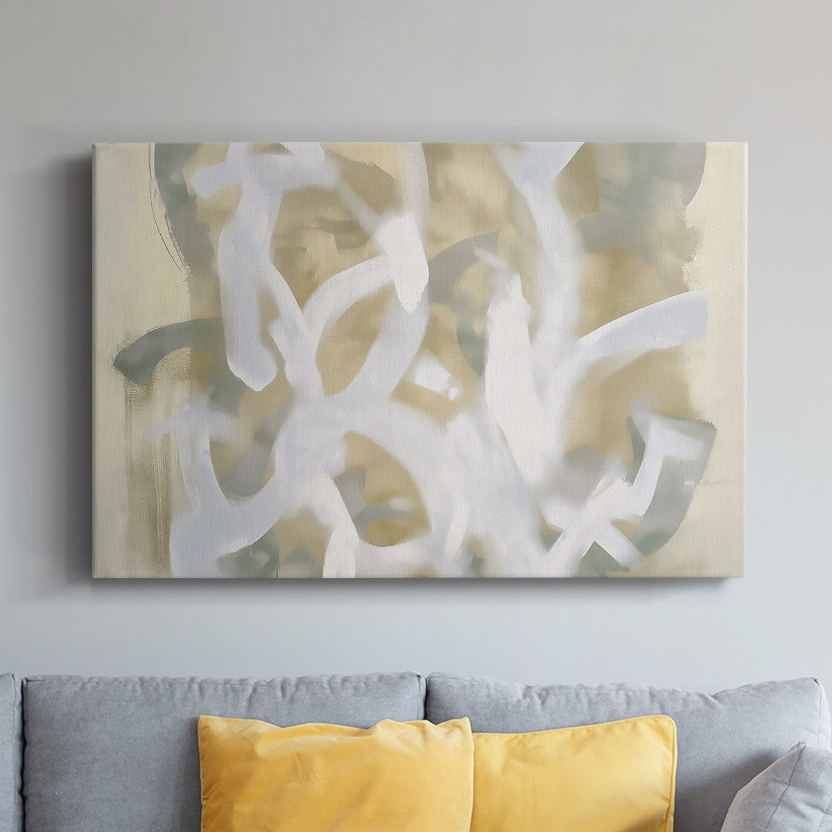 Grey and Gold Abstract CLXIII - Canvas Art Print