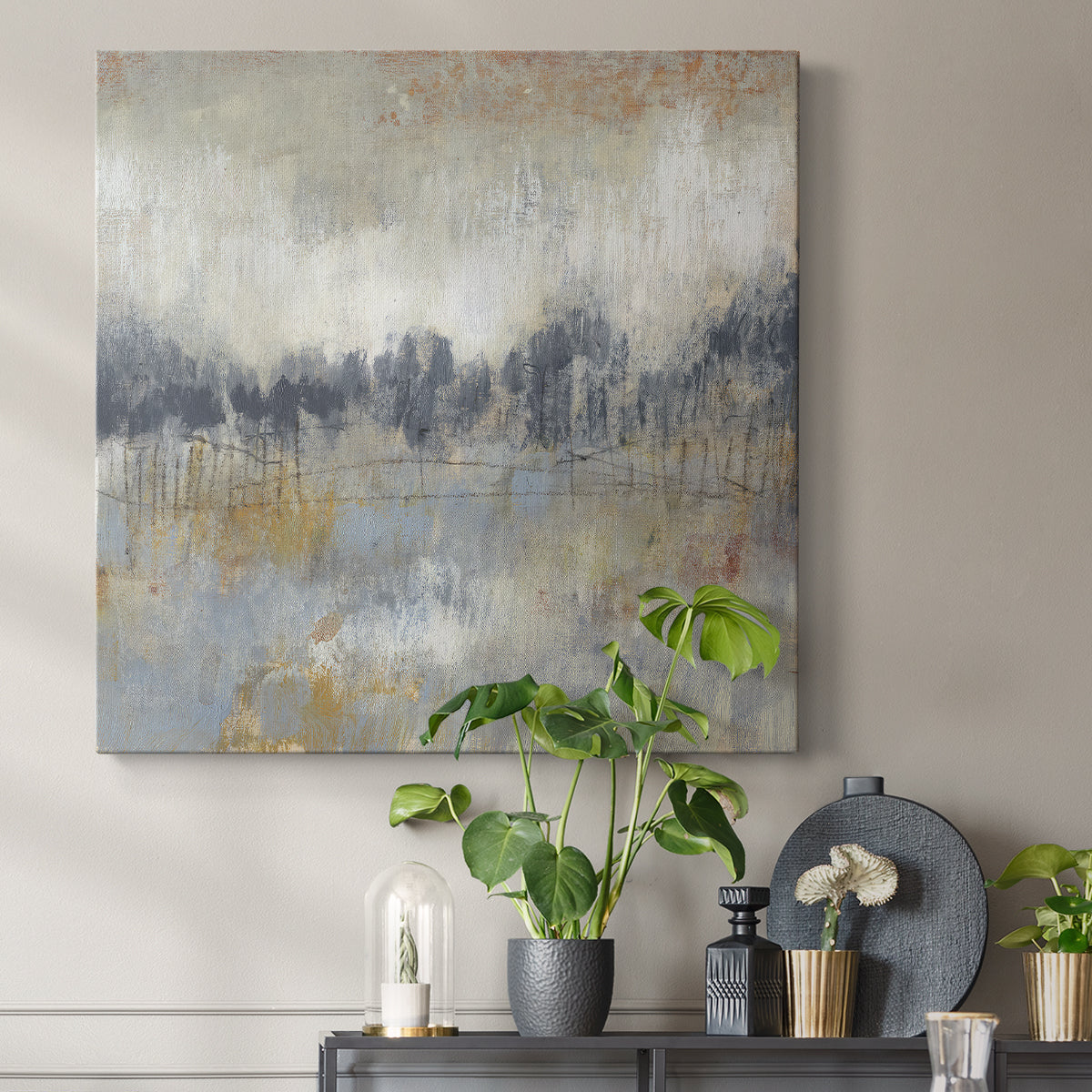 Cool Grey Horizon II - Canvas Art Print
