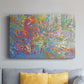 Vibrant display of colors depicting a lush garden blooming with flowers in an abstract style reflecting serenity and joy