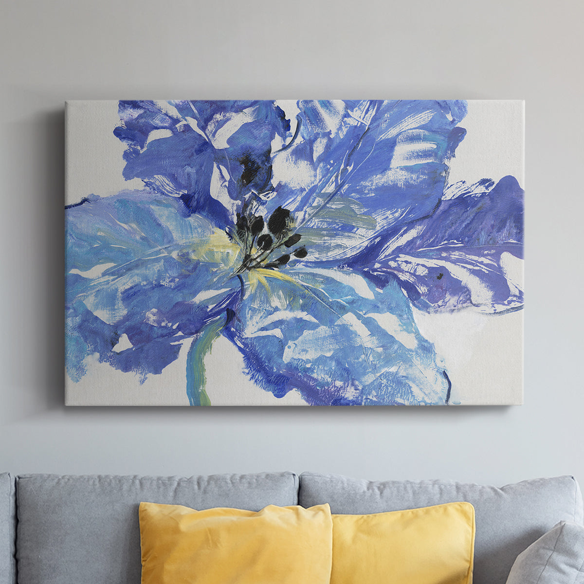 Fleur Bleue I - Canvas Art Print