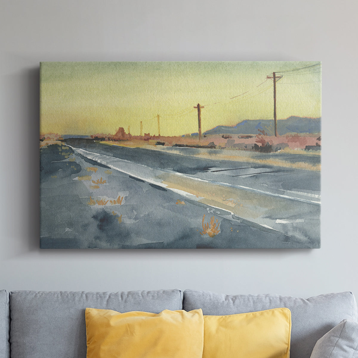 Deserted Highway I - Canvas Art Print