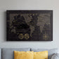 Black Gold Map - Canvas Art Print