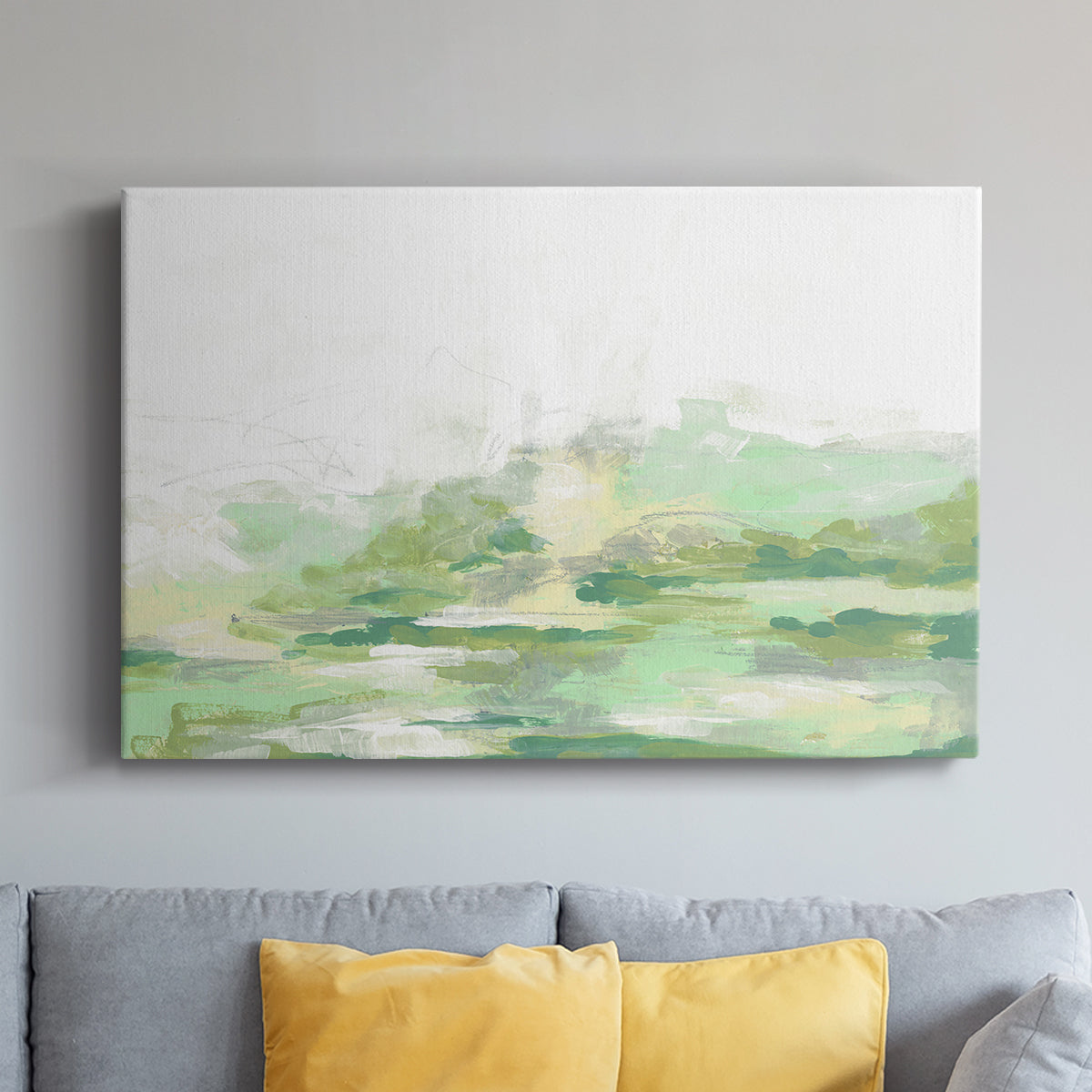Green Mist Vista II - Canvas Art Print