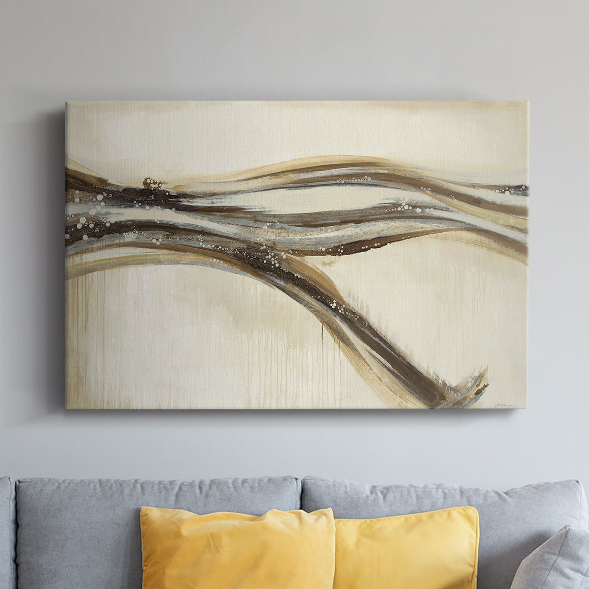 Catching a Metallic Wave - Canvas Art Print