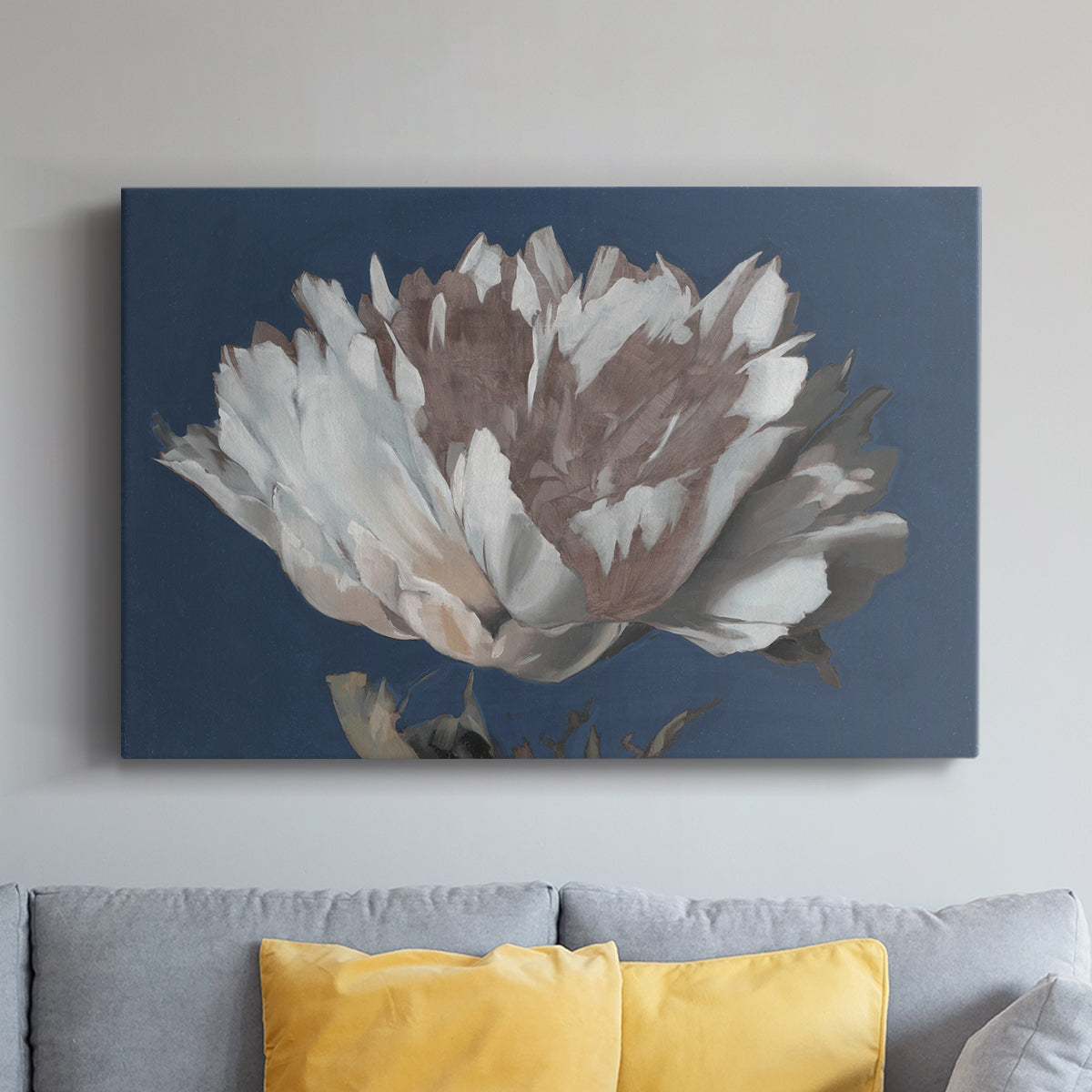 White Peony - Canvas Art Print