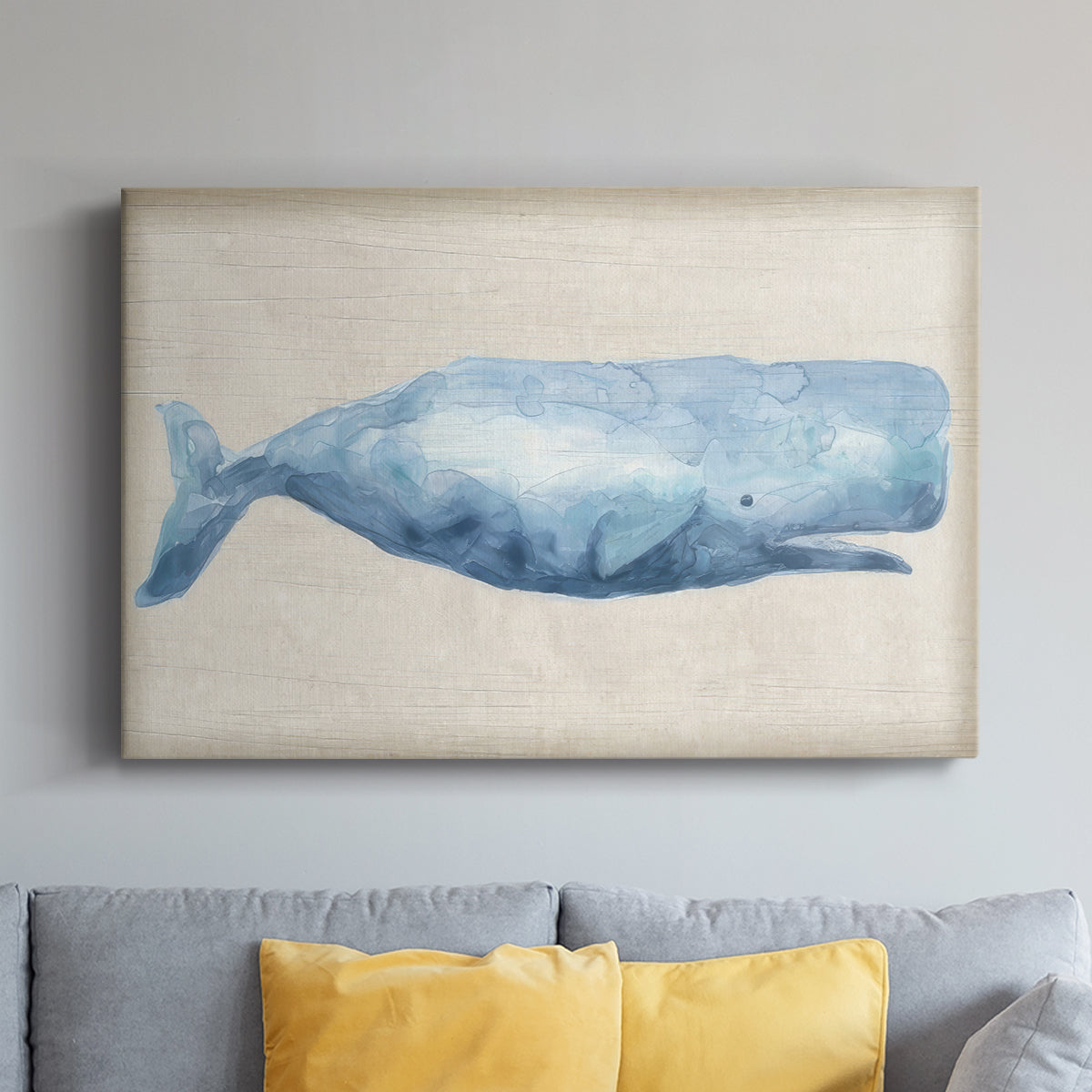 Rustic Whale I - Canvas Art Print