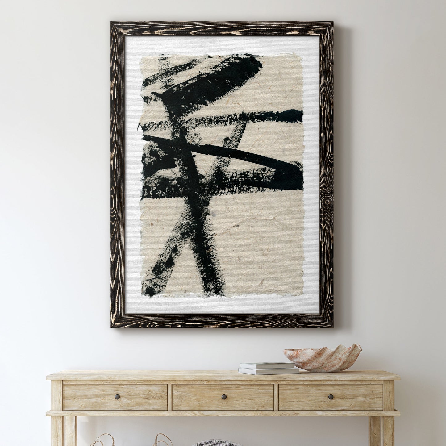 Lines Crossed III - Premium Canvas Framed in Barnwood - Ready to Hang