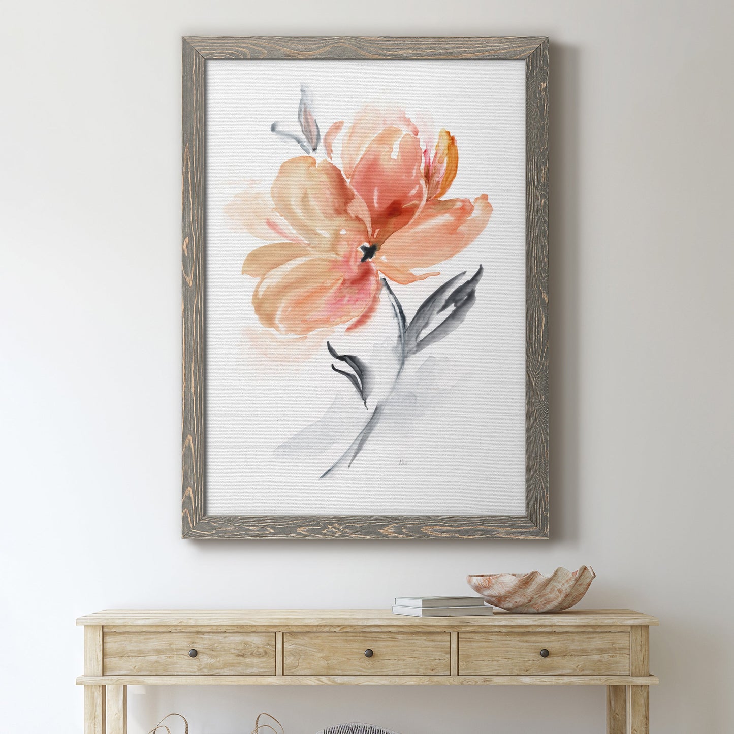 Soft Sensation II - Premium Canvas Framed in Barnwood - Ready to Hang