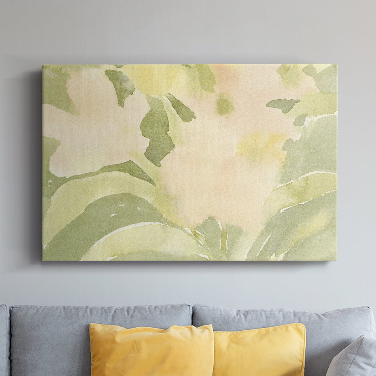 Verdant Floral Abstract II - Canvas Art Print