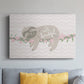 Floral Sloth - Canvas Art Print