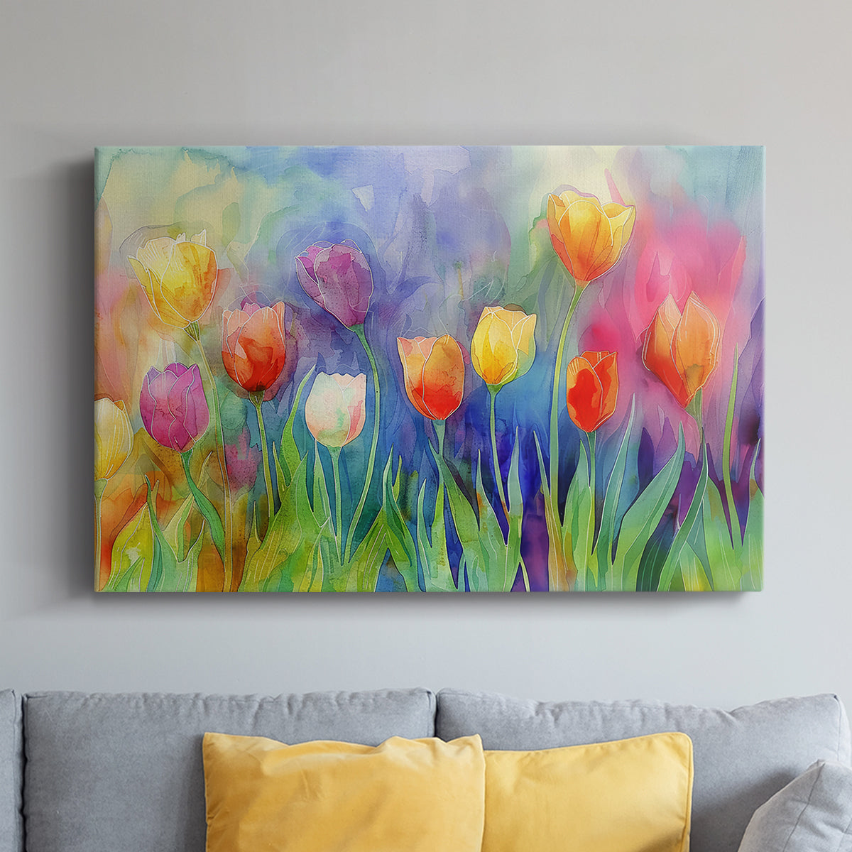 Floral Watercolor II - Canvas Art Print