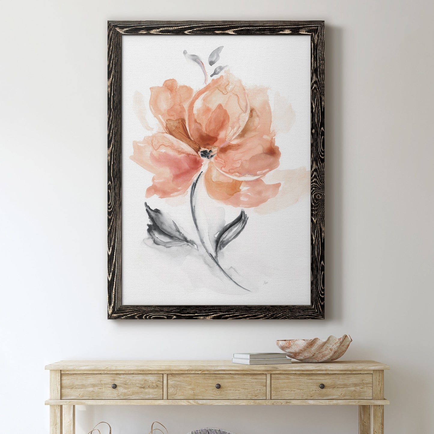 Soft Sensation I - Premium Canvas Framed in Barnwood - Ready to Hang