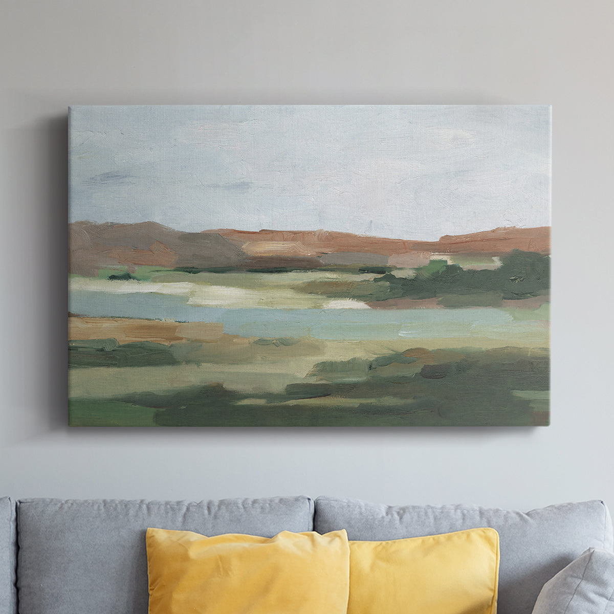 Autumn River Crossing I - Canvas Art Print