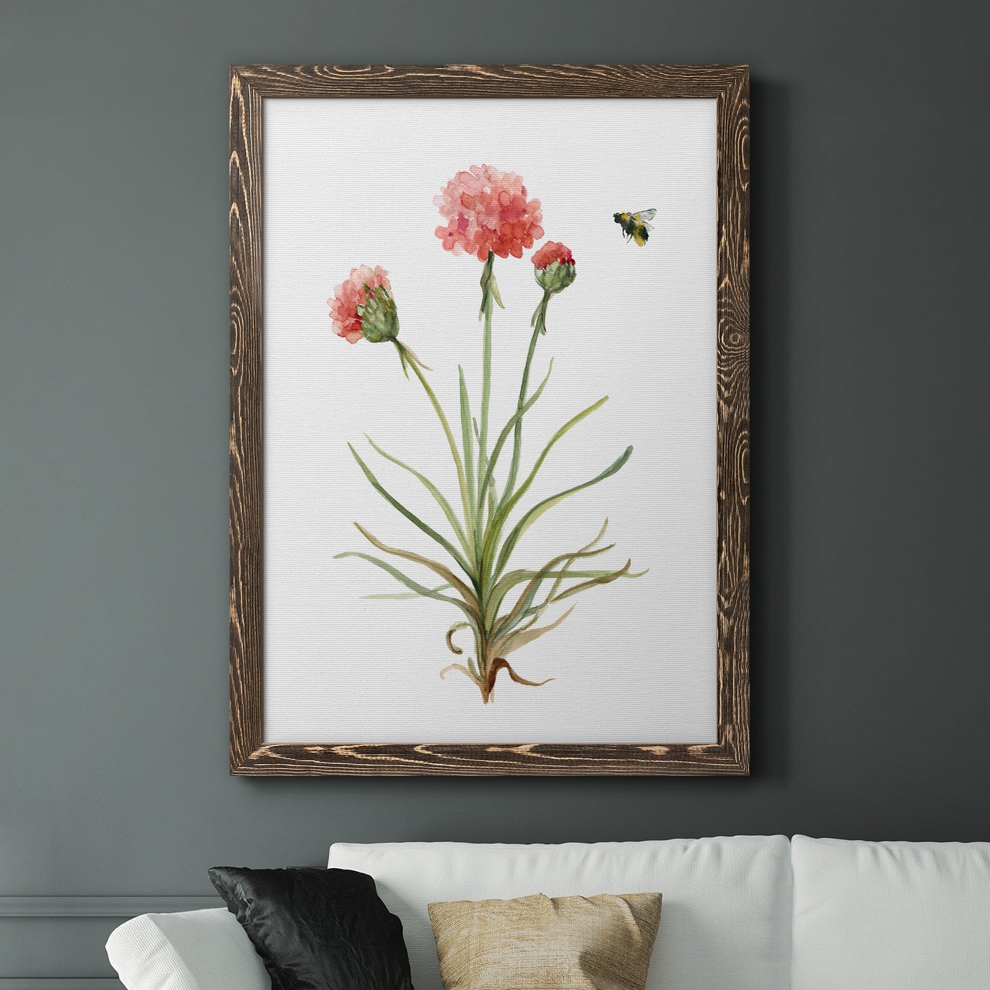 Wildflower Botanical III - Barnwood Framed Canvas Print