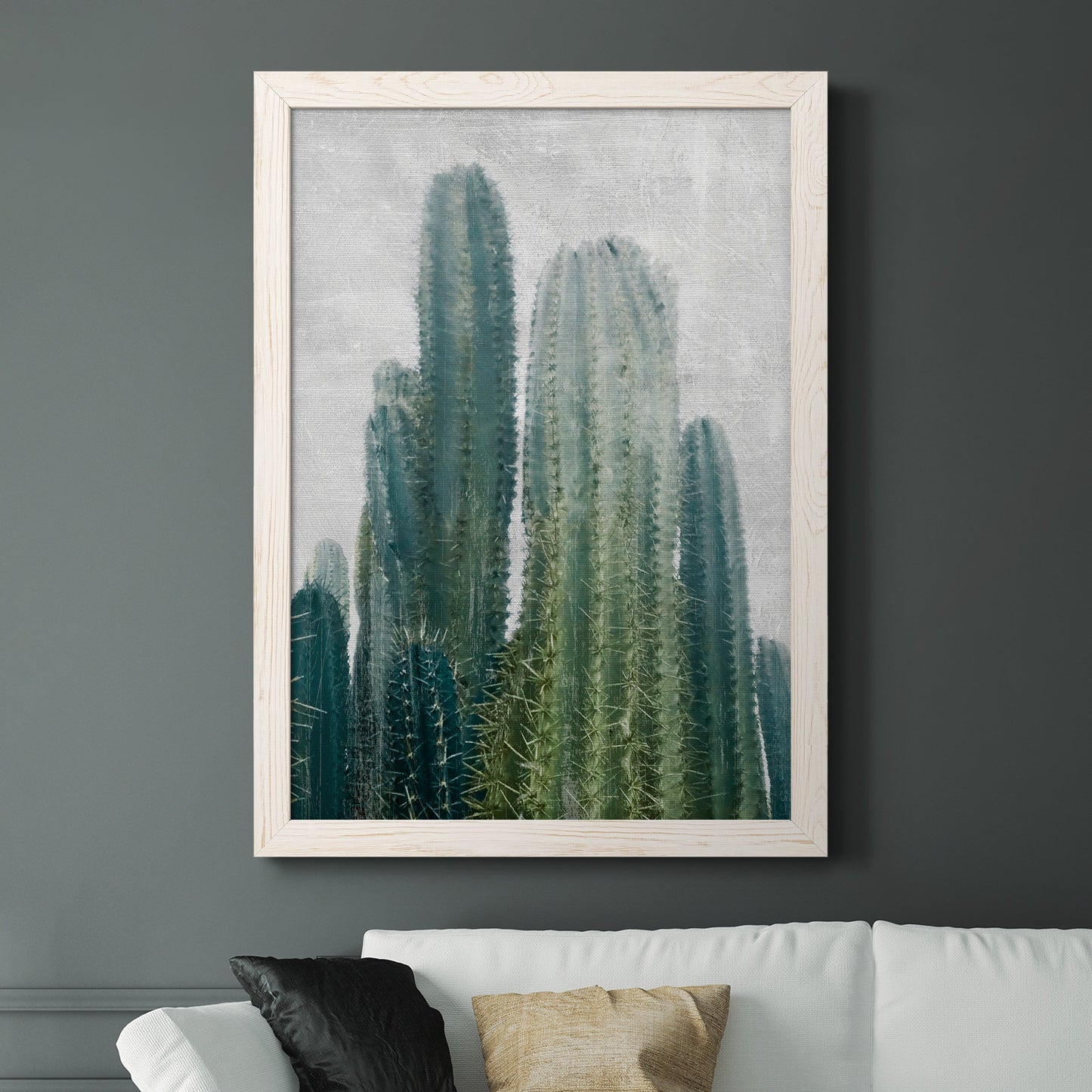 Aruba Cacti II - Barnwood Framed Canvas Print