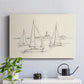 Coastal Contour Sketch II - Canvas Art Print