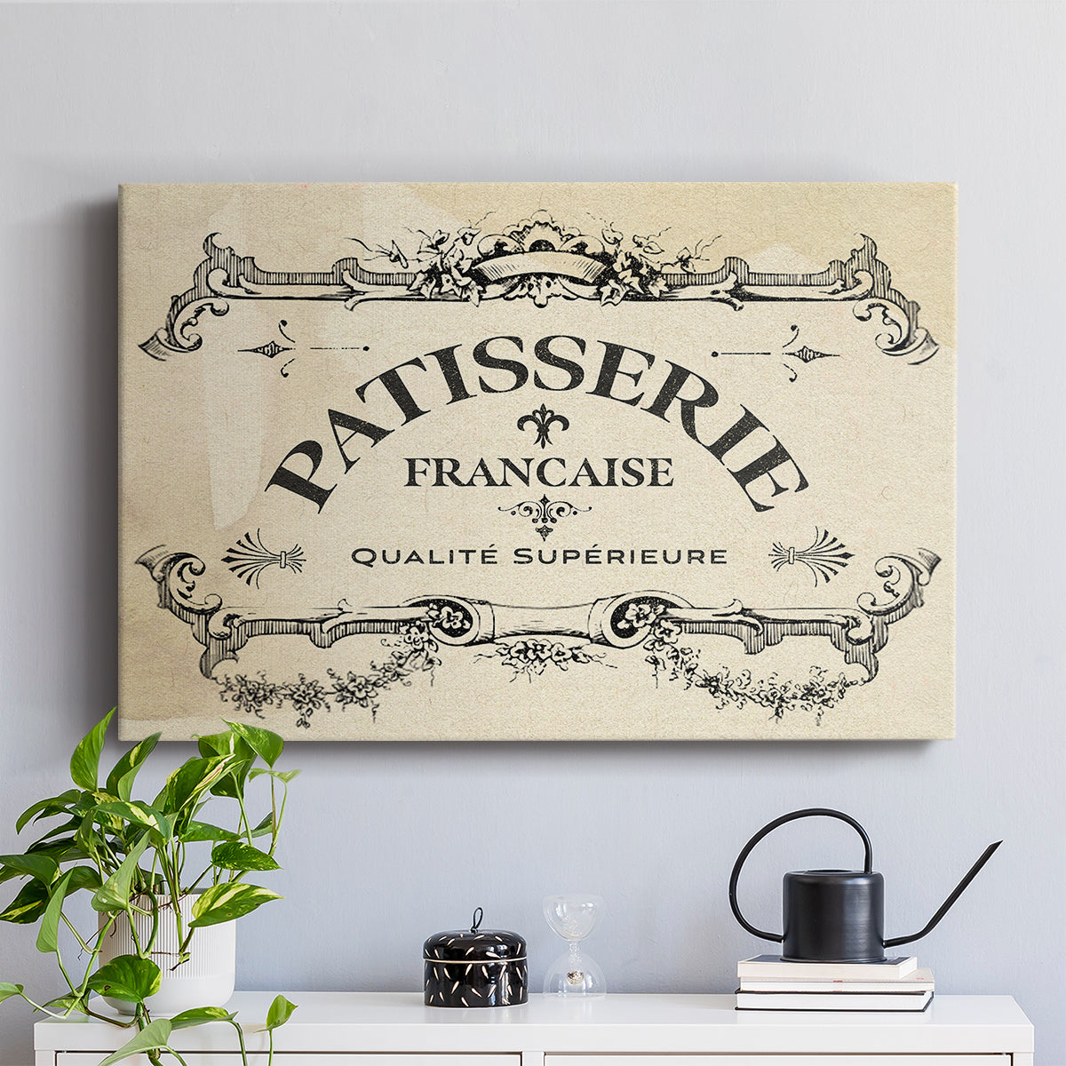 Antique French Label I - Canvas Art Print