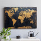 Gold and Navy Map V - Canvas Art Print