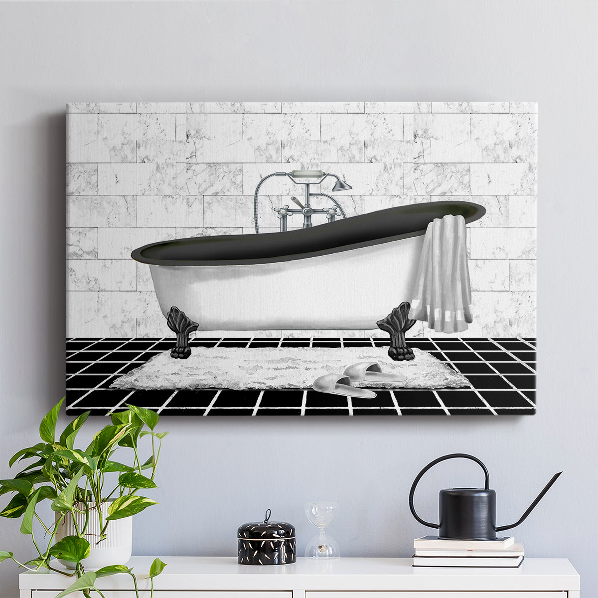 Modern Bath II - Canvas Art Print