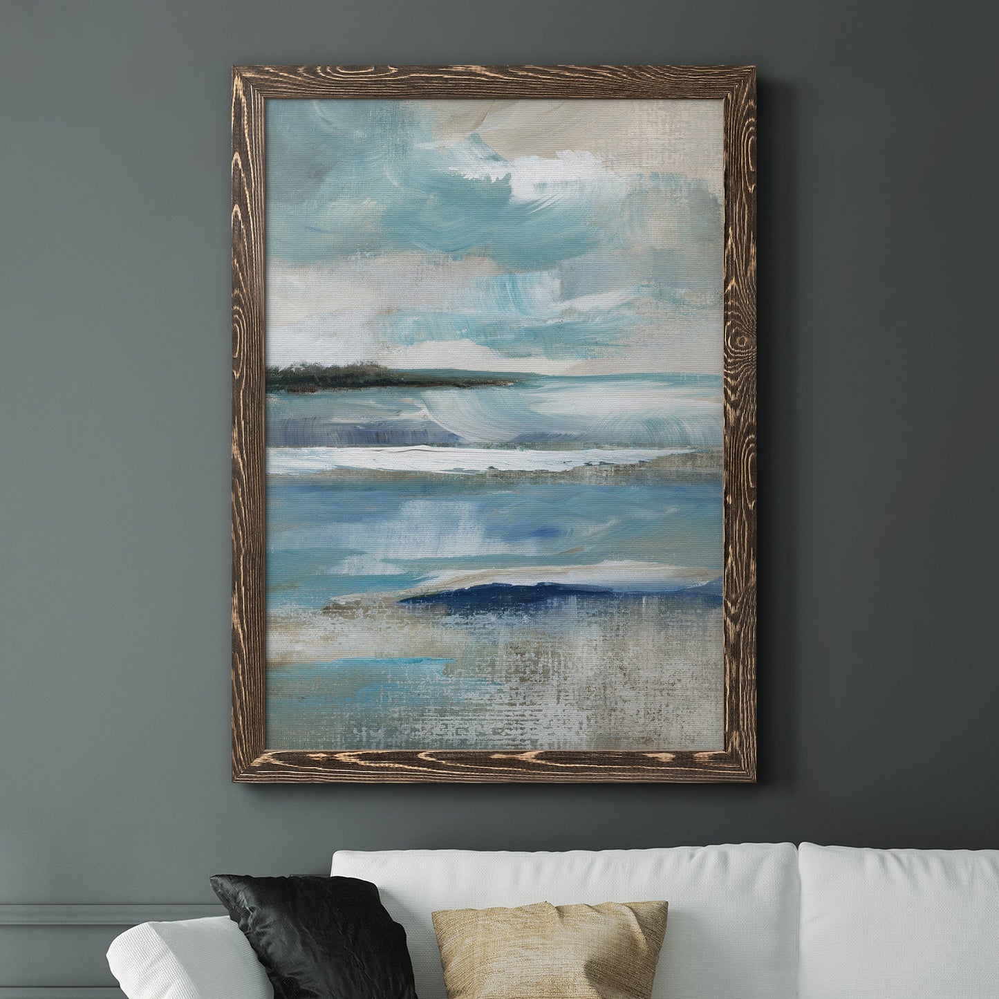 Distant Drama I - Premium Canvas Framed in Barnwood - Ready to Hang