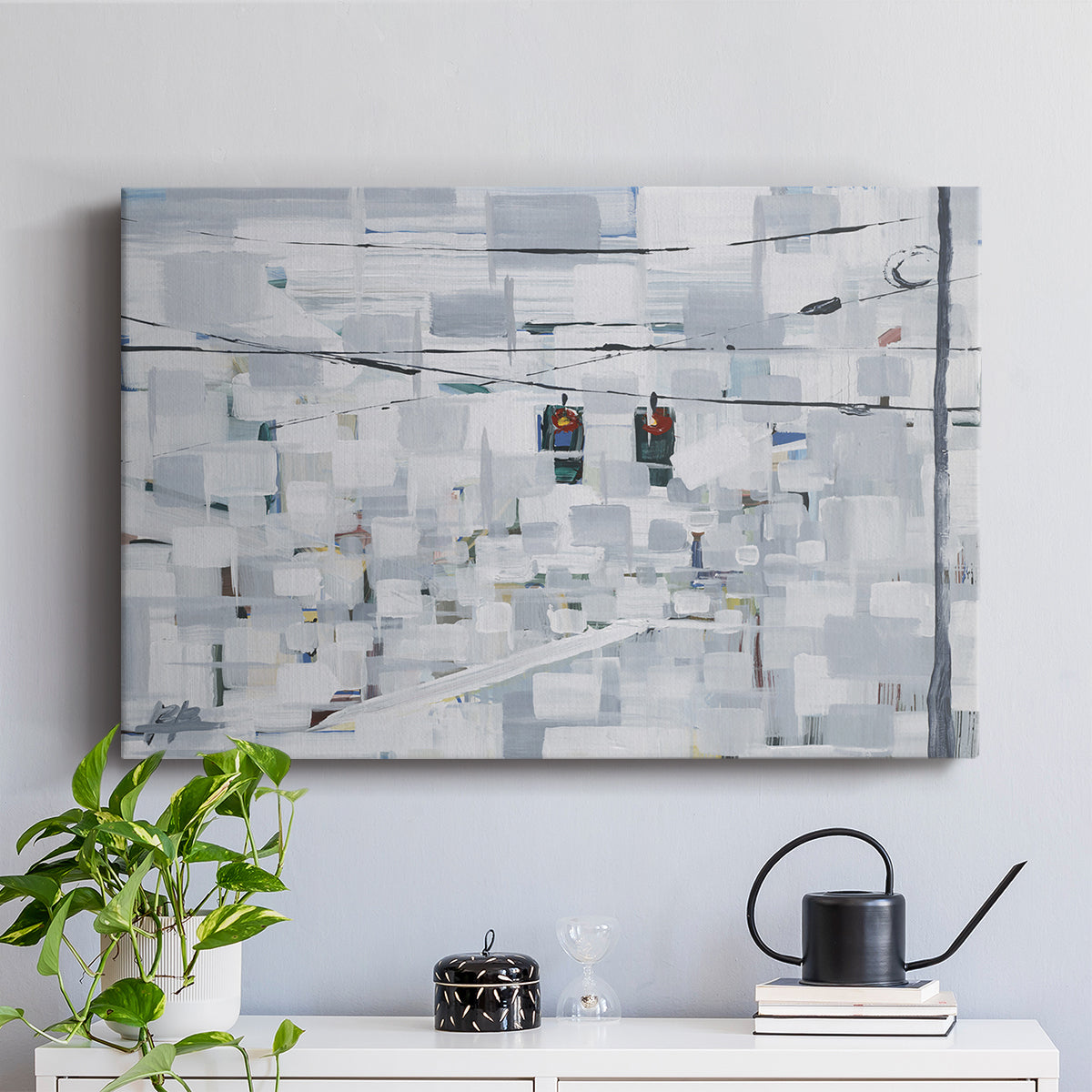 Stop on White - Canvas Art Print