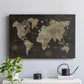 Safari World Map - Canvas Art Print