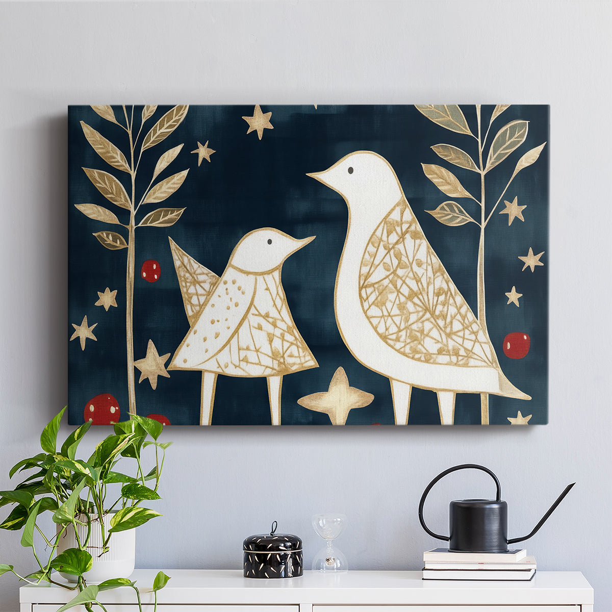 Christmas Birds LXXXIV - Canvas Art Print