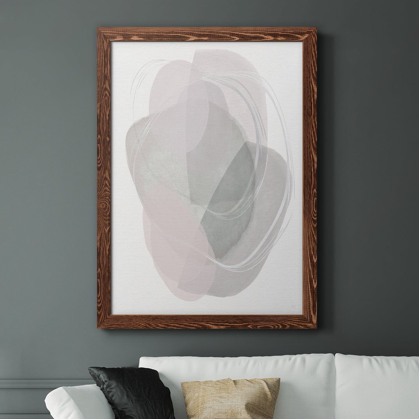 River Jewels II - Barnwood Framed Canvas Print