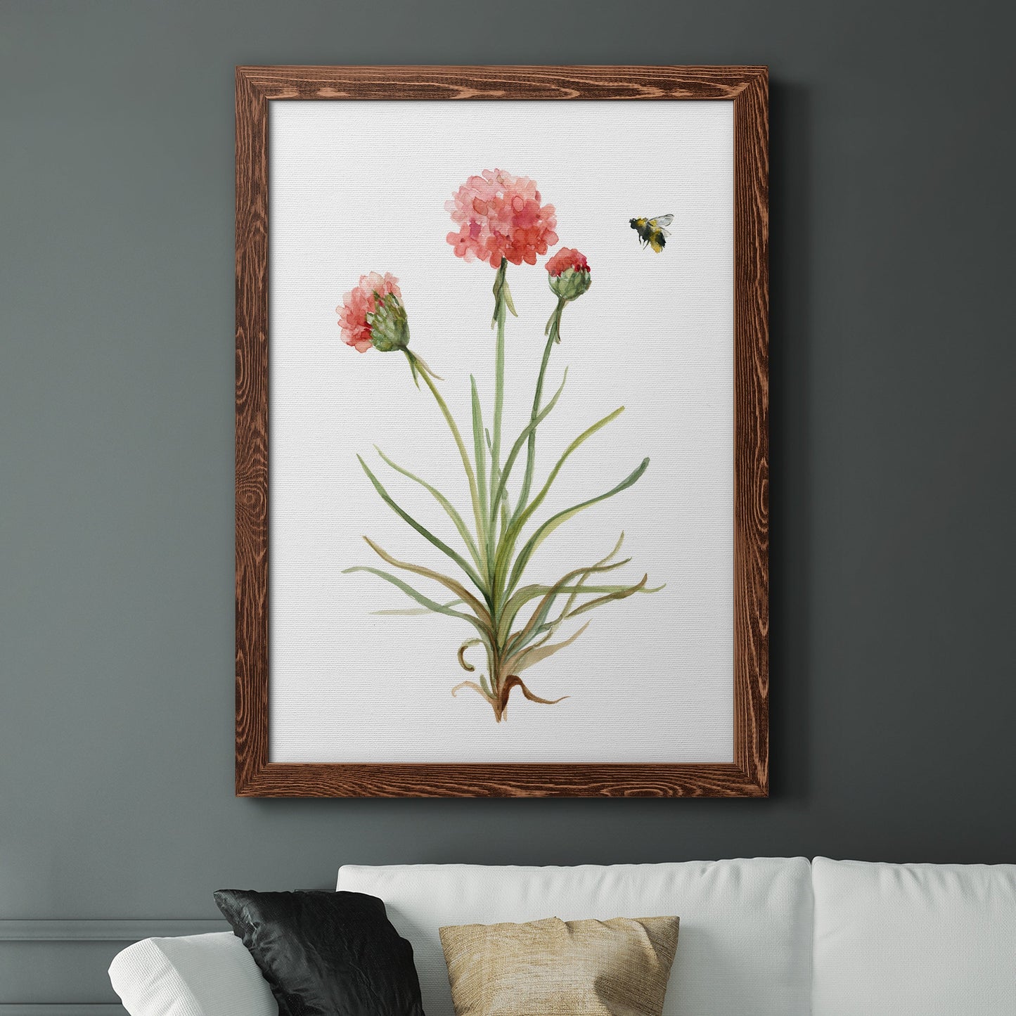 Wildflower Botanical III - Barnwood Framed Canvas Print
