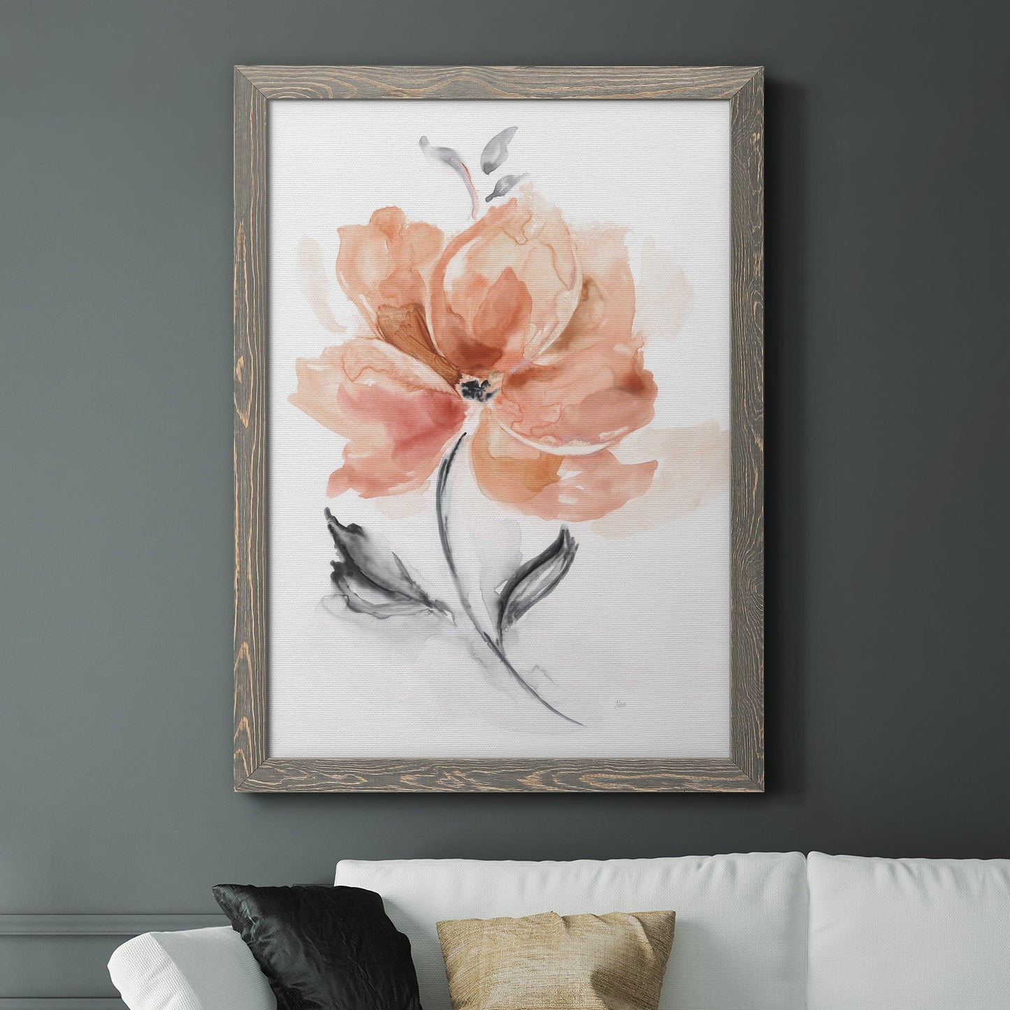 Soft Sensation I - Premium Canvas Framed in Barnwood - Ready to Hang