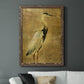 Gold Crane at Dusk I - Premium Canvas Framed in Barnwood - Ready to Hang