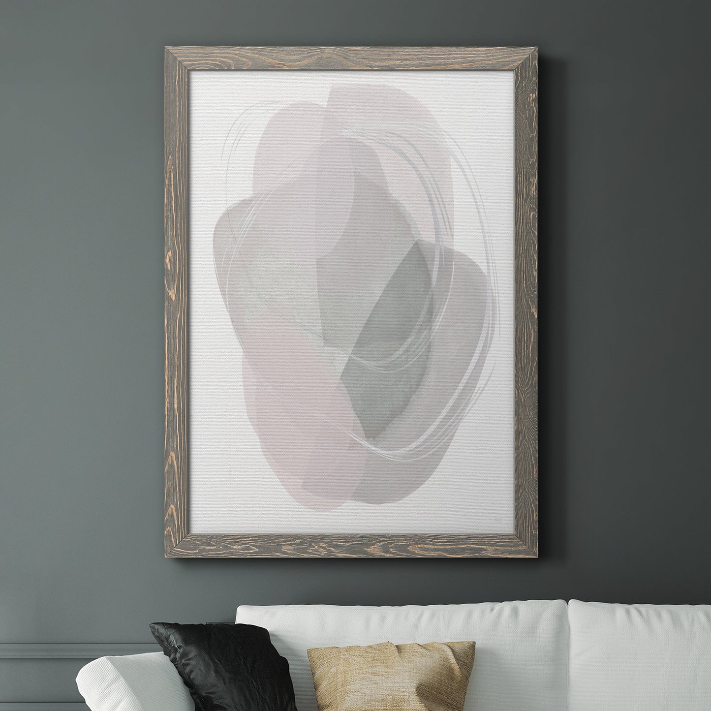 River Jewels II - Barnwood Framed Canvas Print