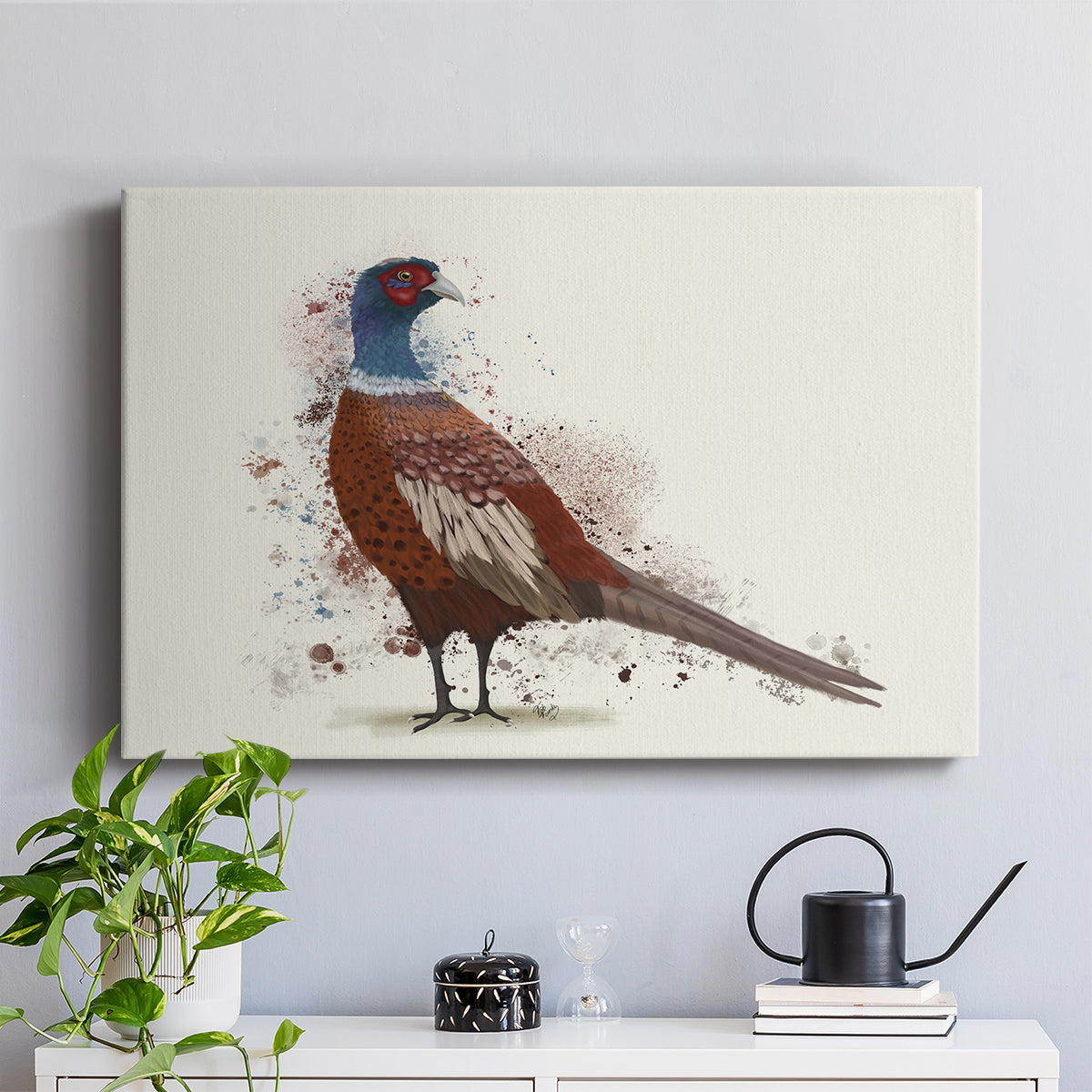 Pheasant Splash 5 - Canvas Art Print