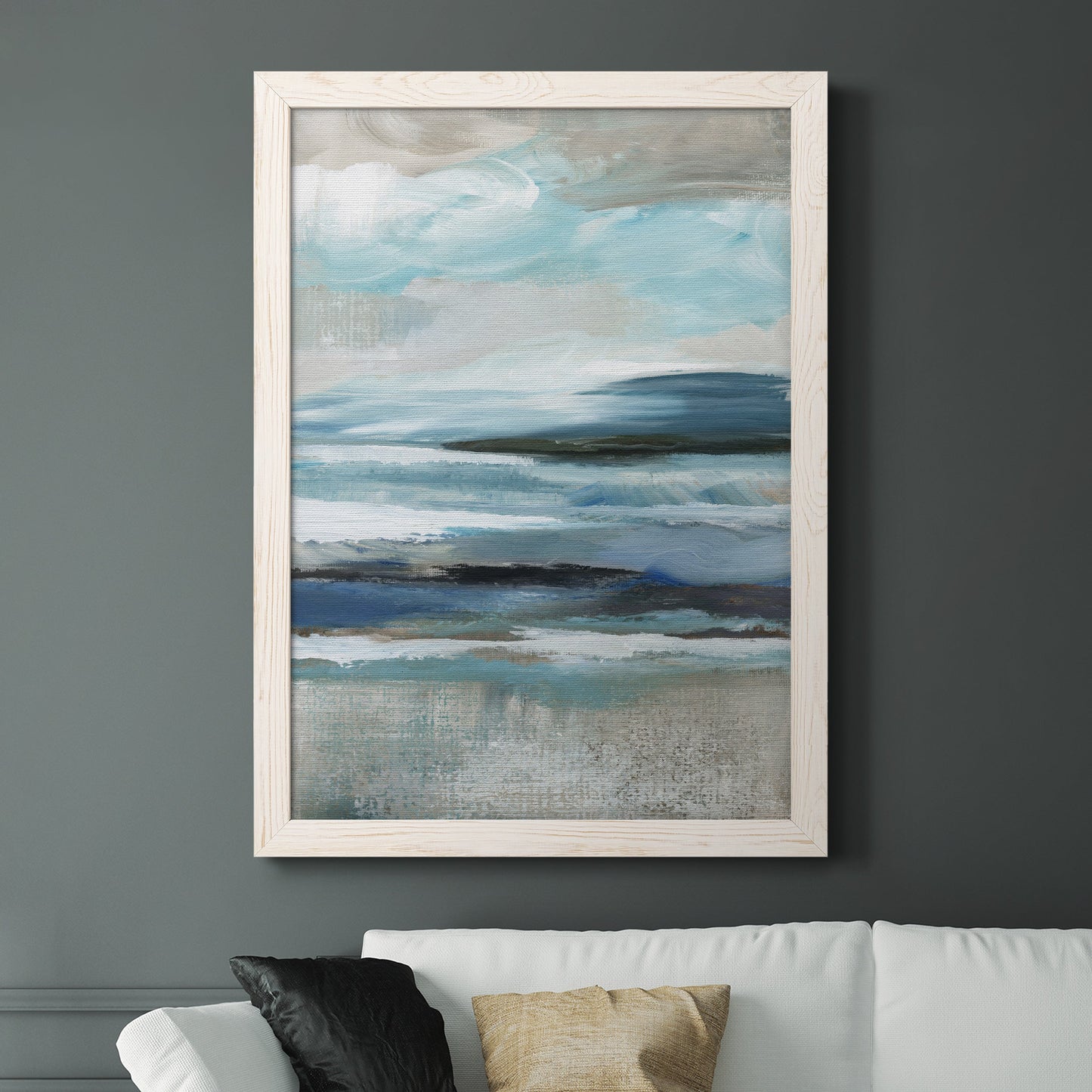 Distant Drama II - Barnwood Framed Canvas Print