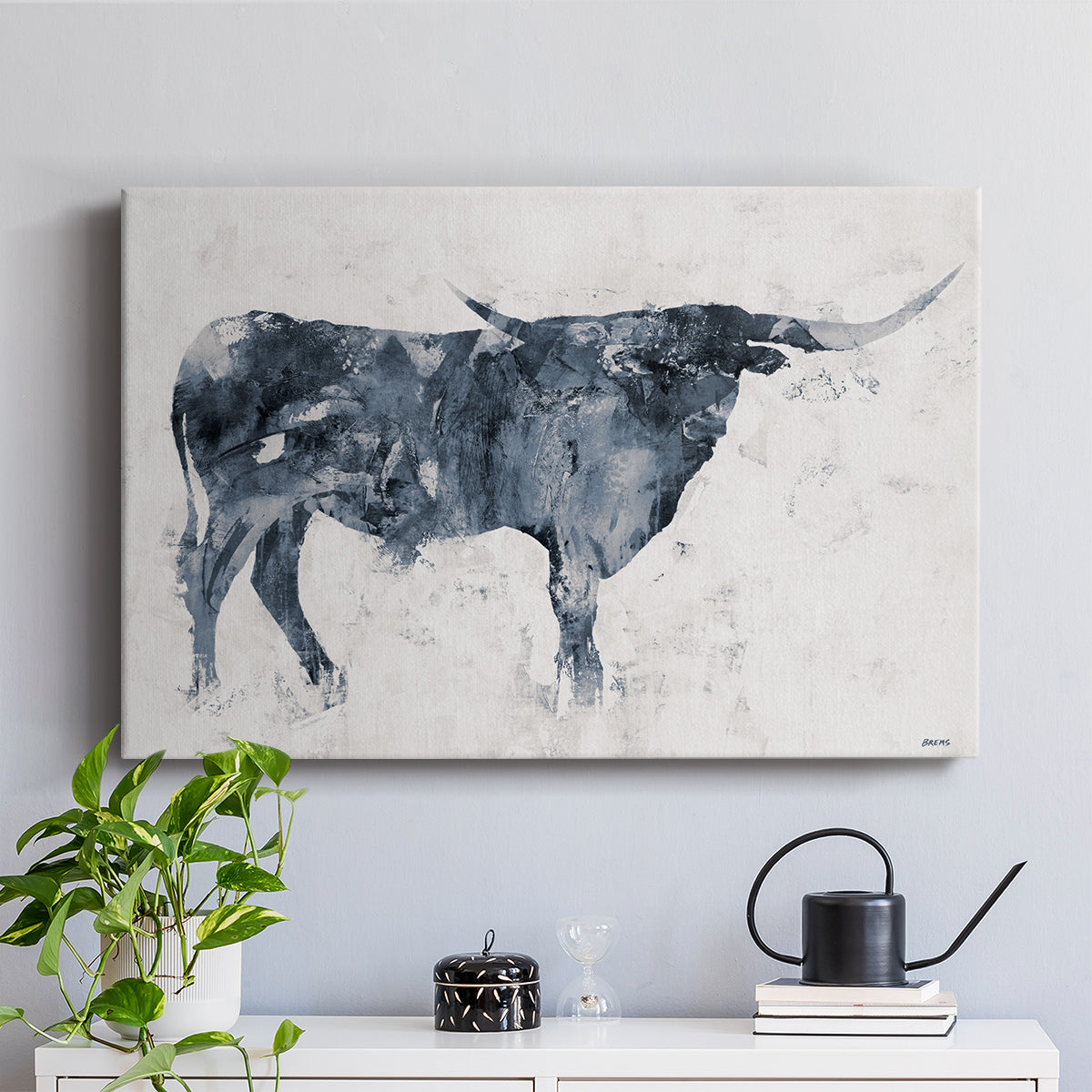 Long Horn - Canvas Art Print
