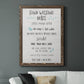 Stay Safe Rules - Premium Canvas Framed in Barnwood - Ready to Hang