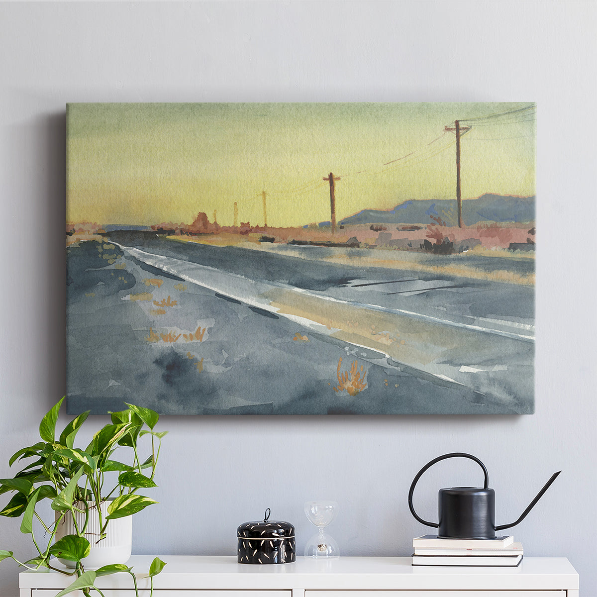 Deserted Highway I - Canvas Art Print
