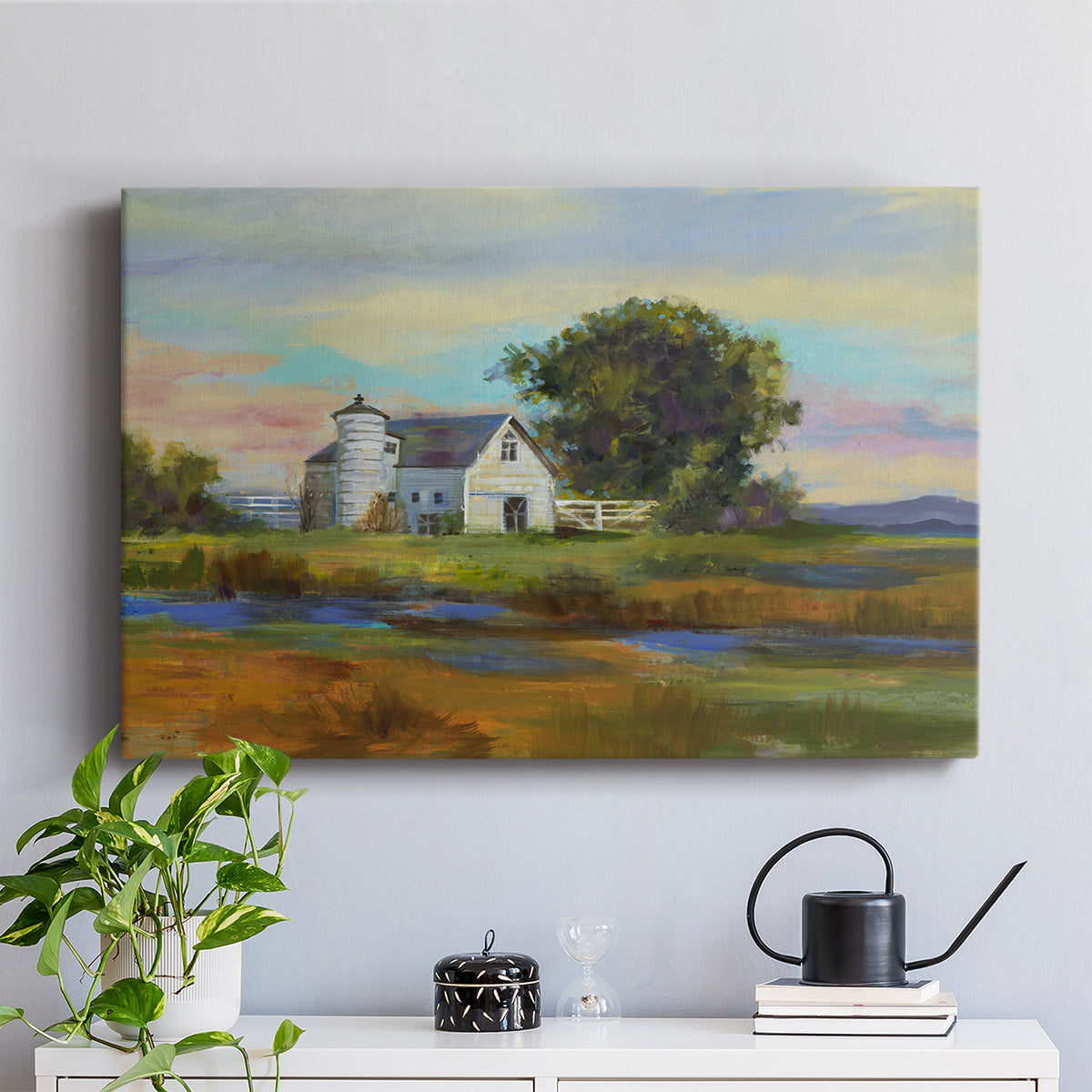 Down By The Barn - Canvas Art Print