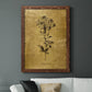 Gold Sketch Botanical II - Barnwood Framed Canvas Print