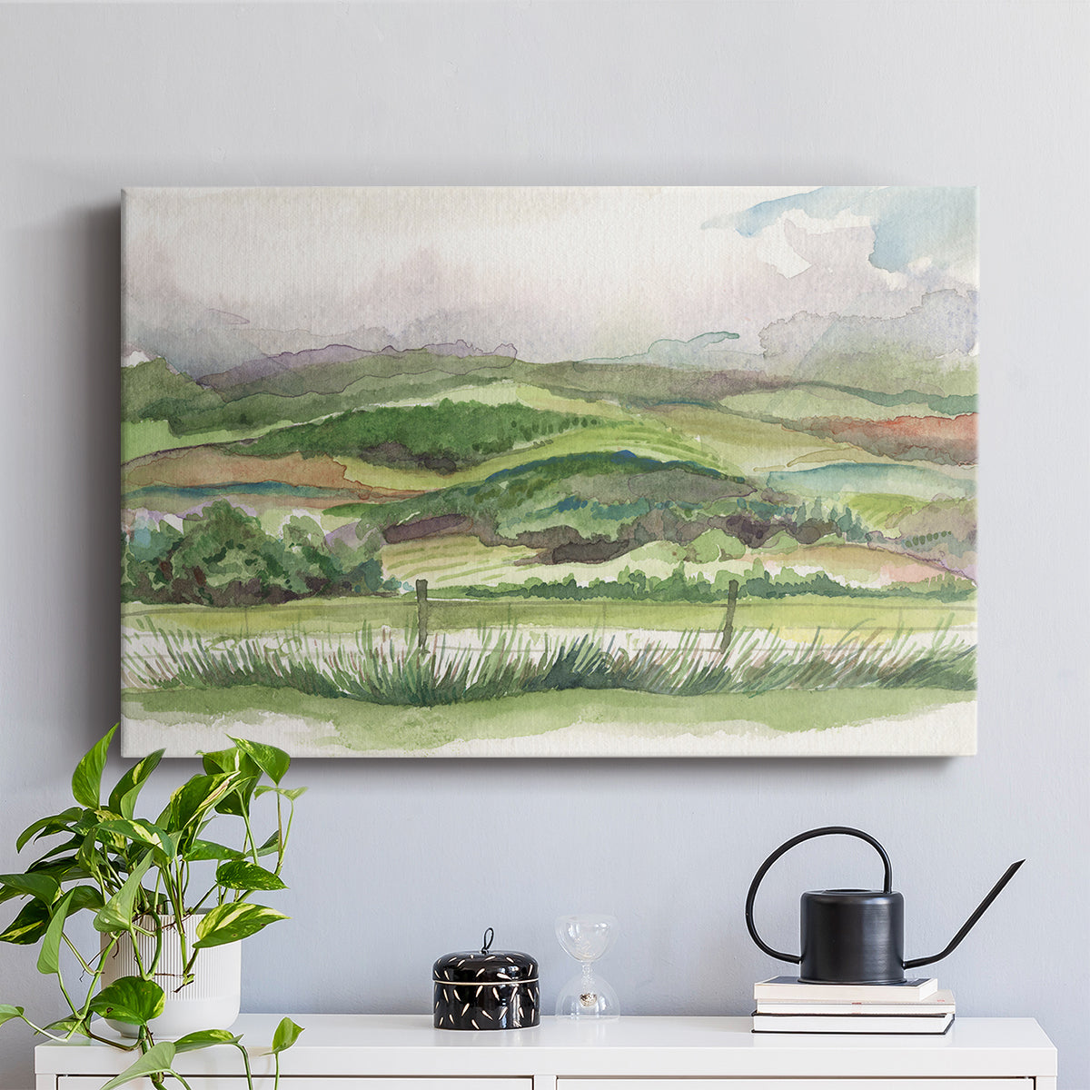 Bennachie Rain I - Canvas Art Print